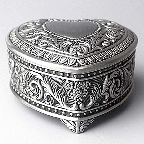 ROSIKING Heart-shaped Emboss Alloy Metal Music Box Wind Up Antique Jewelry Musical Boxes Christmas Birthday Valentine's Day Gifts Plays You are My Sunshine - Image 4