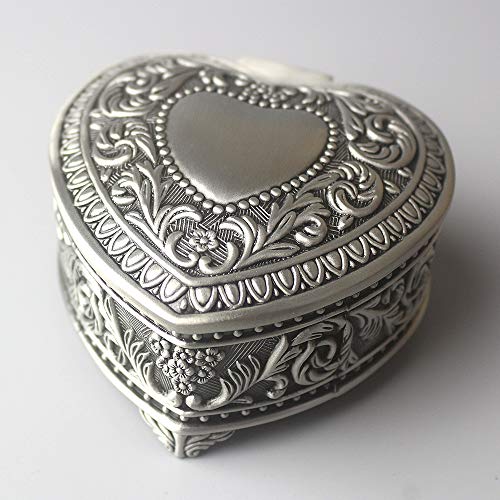 ROSIKING Heart-shaped Emboss Alloy Metal Music Box Wind Up Antique Jewelry Musical Boxes Christmas Birthday Valentine's Day Gifts Plays You are My Sunshine - Image 5