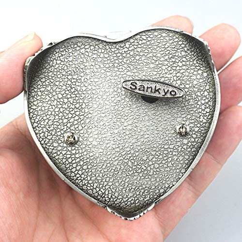 ROSIKING Heart-shaped Emboss Alloy Metal Music Box Wind Up Antique Jewelry Musical Boxes Christmas Birthday Valentine's Day Gifts Plays You are My Sunshine - Image 3