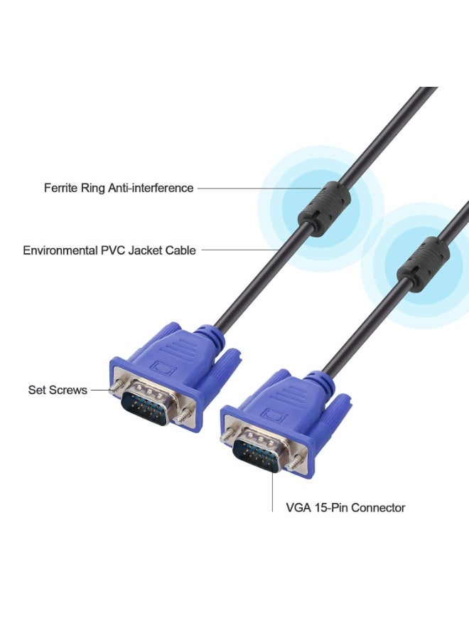 Lava - LAVA VGA cable 10.0 meters long, for monitors with a filter to ensure a clear and high-quality image without any distortion. - Image 1