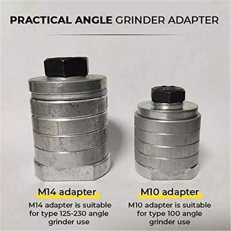 klarako Angle Grinder To Grooving Machine Adapter Converter Screw Drill Adapter,Angle Grinder Polisher Tool - M10/M14 Conversion Head for Variable Slotting Machine Conversion Power Tool Accessories (M10) - Image 5