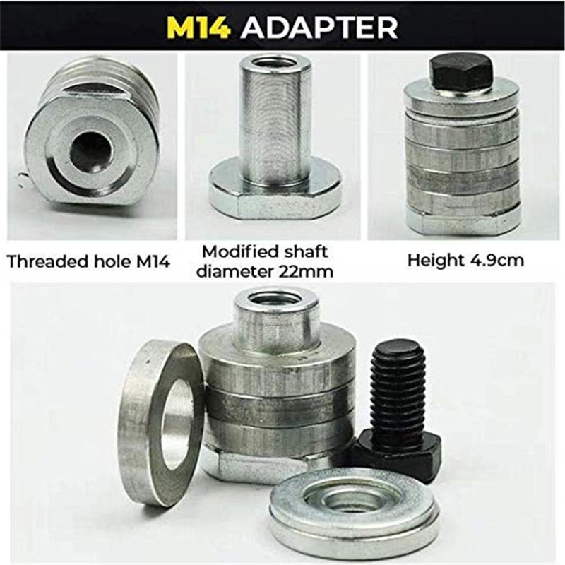 klarako Angle Grinder To Grooving Machine Adapter Converter Screw Drill Adapter,Angle Grinder Polisher Tool - M10/M14 Conversion Head for Variable Slotting Machine Conversion Power Tool Accessories (M10) - Image 4