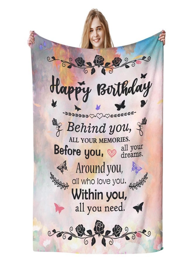 COMFAR Happy Birthday Gifts for Her, Unique Women's Birthday Decorations - Cool Friendship Gifts 40"x 50" - Image 1