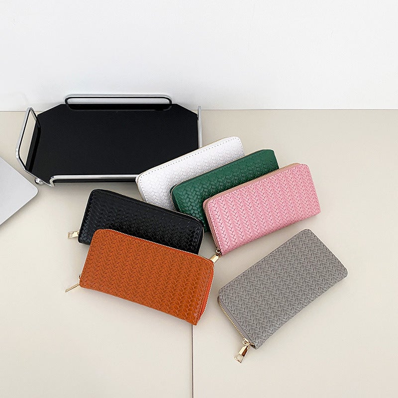 Multifunctional Solid Color PU Leather Wallet, RFID Blocking Design Portable Daily Storage Purse for Cards Cash Coin Business Use - Image 2