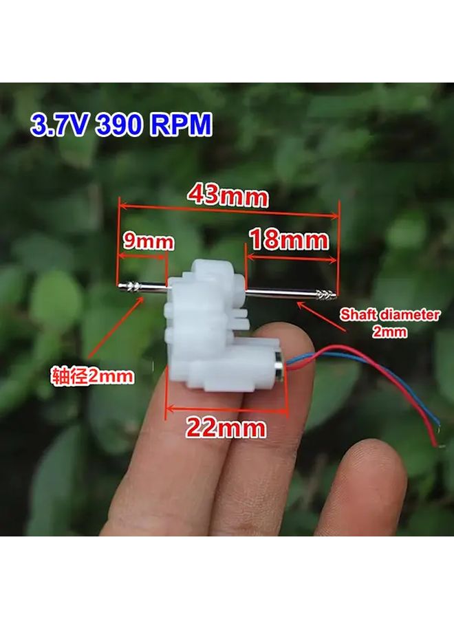 Mini 614 Coreless Gear Motor DC 3.7V 390RPM Dual Shaft Micro Gearbox for DIY Robotics Projects 1pc - Image 3
