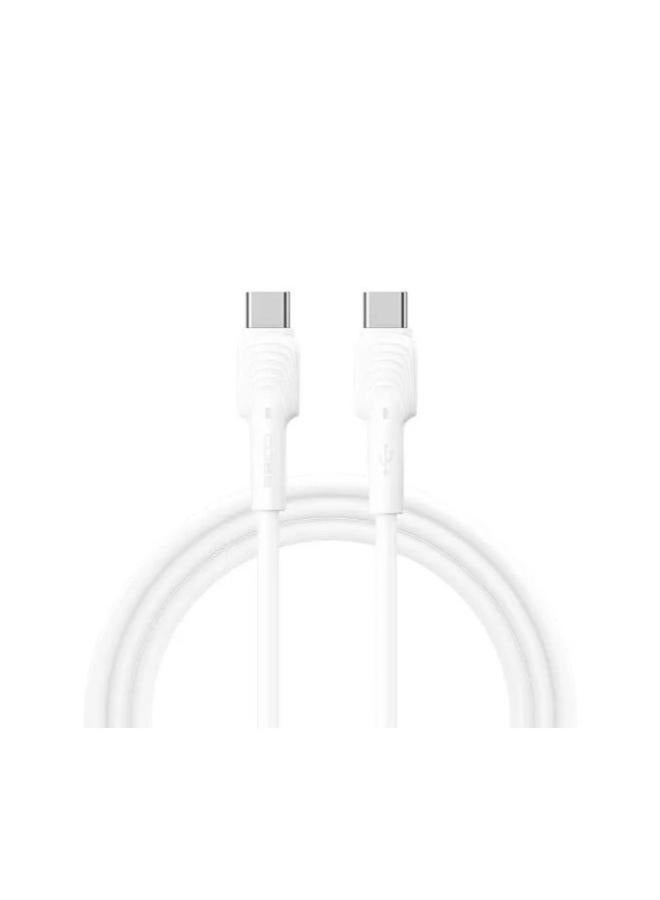 ريتشي كابل بيانات RECCI RTC-N26CC PD بقوة 65 واط، بطول متر واحد، من النوع C إلى النوع C - Image 1