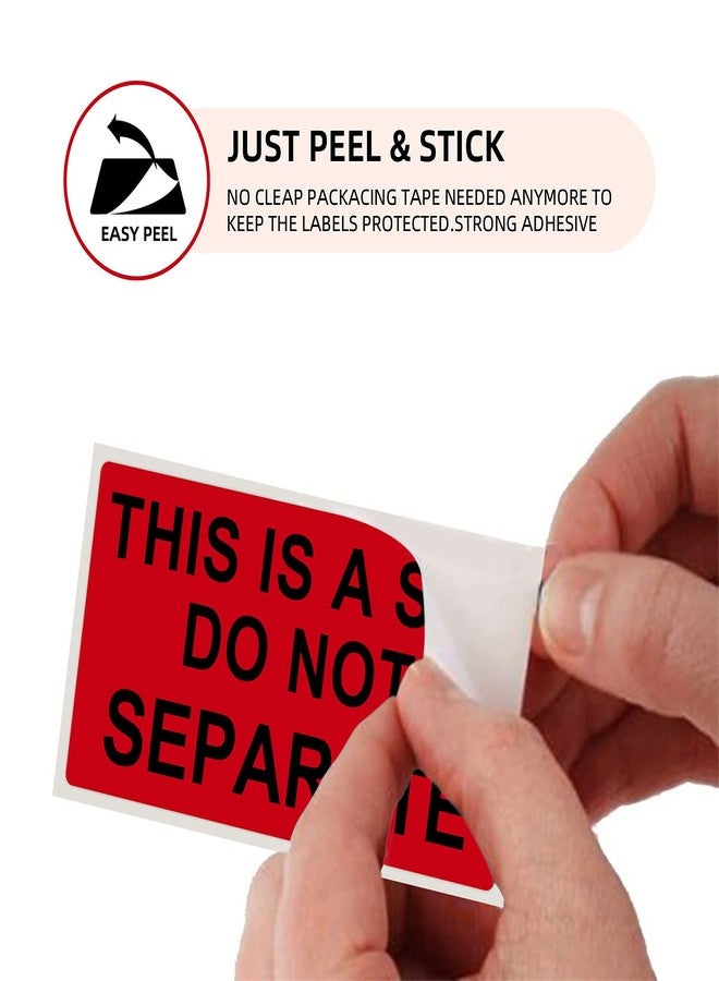 Anylabel 1" x 2" This is a Set Do Not Separate Stickers, Fluorescent Red Packing Labels for Shipping Bundle Sets and Multi-Pack Products Permanent Adhesive (2 Rolls, Total 1000 Labels) - Image 5