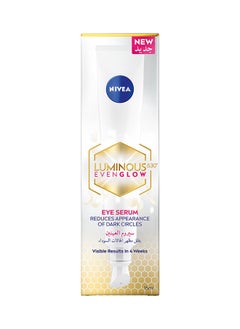 Nivea Luminous 630 Even Glow Anti Dark Circles And Puffy Eyes Serum With Energizing Caffeine 15ml  - Image 2