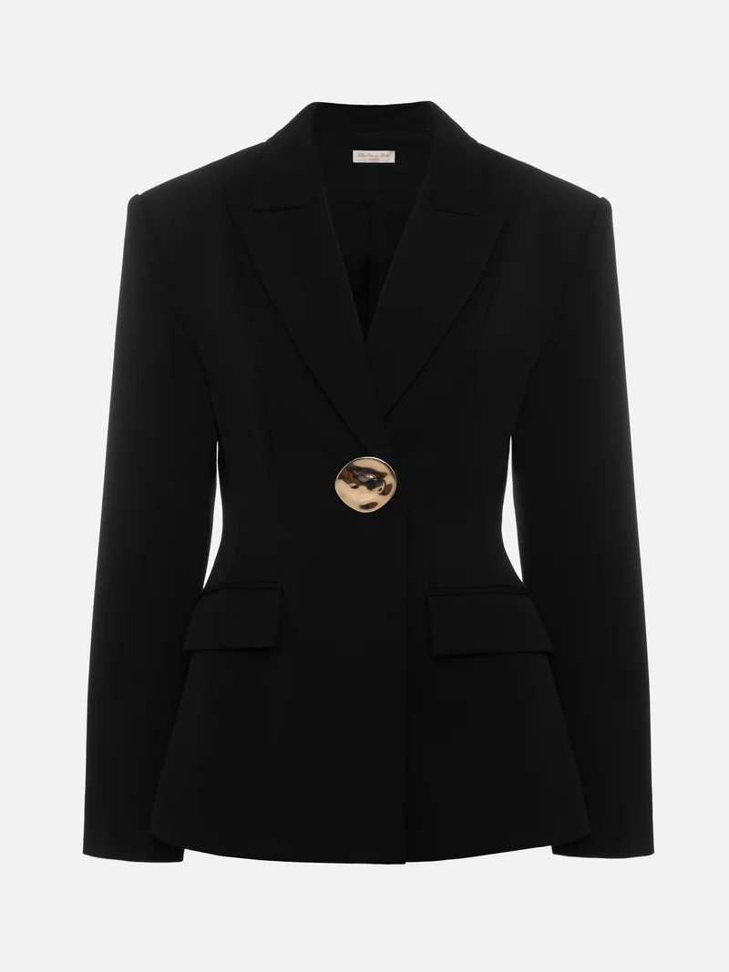 Lichi Fitted jacket with an accent brooch