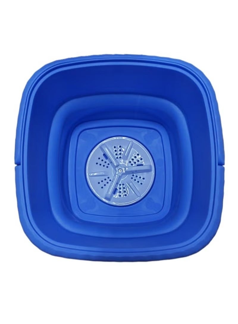 ELTRAZONE Folding Mini Automatic Washing Machine – Portable Lightweight 6L Compact Clothes Washer with Detachable Drain Basket, Spin Dryer, and 3 Adjustable Modes – Ideal for Small Spaces, Apartments, Dorm Rooms, Travel  Baby Clothes Washing  Blue - Image 4