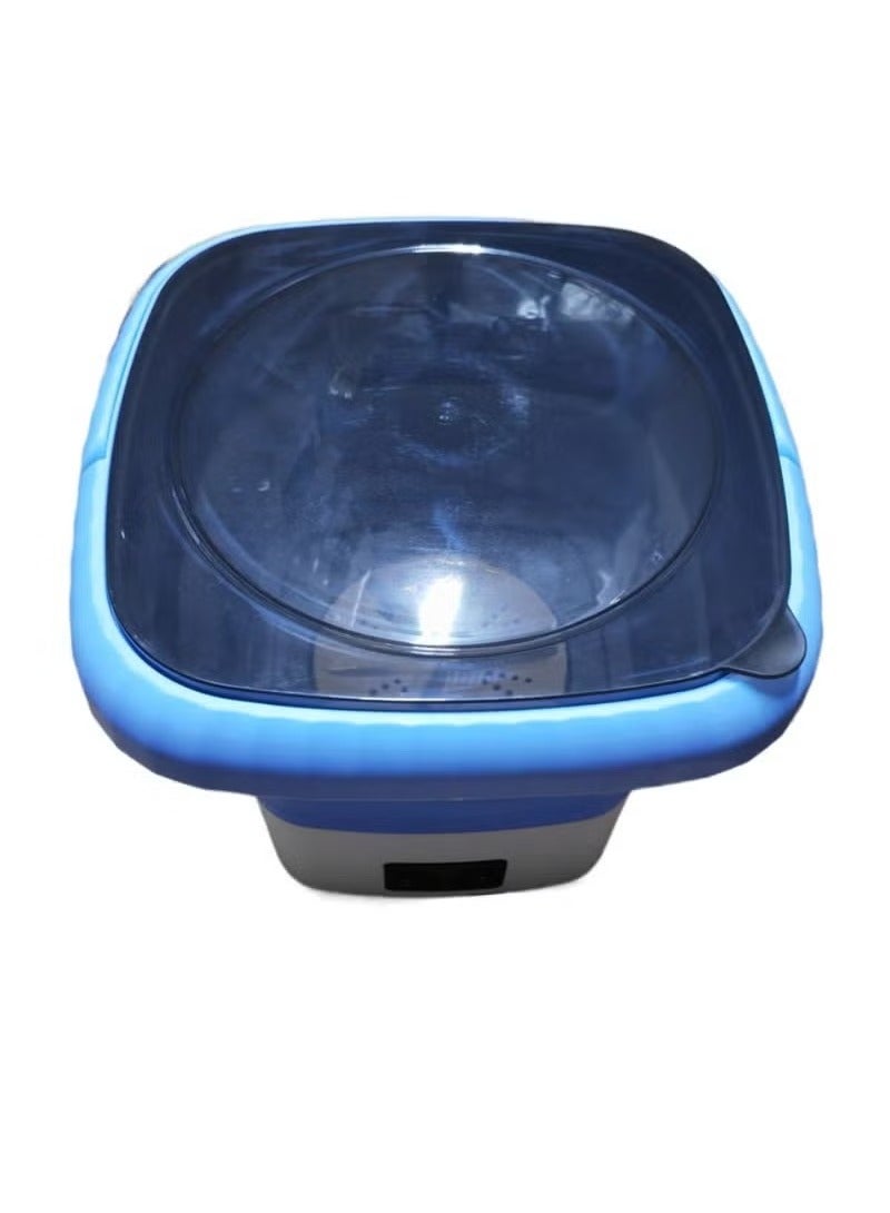 ELTRAZONE Folding Mini Automatic Washing Machine – Portable Lightweight 6L Compact Clothes Washer with Detachable Drain Basket, Spin Dryer, and 3 Adjustable Modes – Ideal for Small Spaces, Apartments, Dorm Rooms, Travel  Baby Clothes Washing  Blue - Image 3