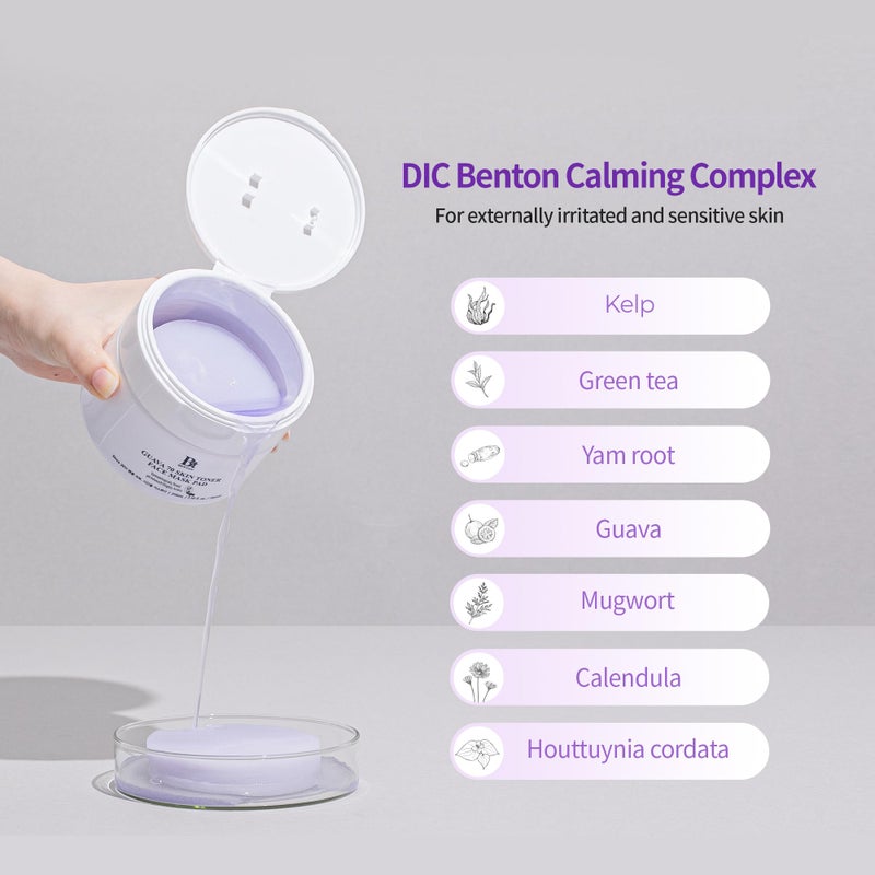 BENTON Guava 70 Skin Toner Face Mask Pad Moisturizer Hyaluronic Acid Soothing Calming Relief Pore Care for Dry Sensitive, All Skin Types Dewy Luminous Skin, Non-Drying Toner Pads, Korean Skin Care - Image 3