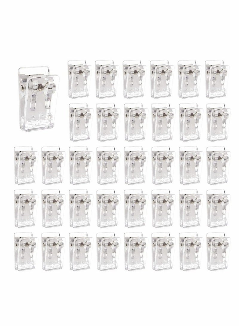 Captaintech Self-Adhesive Clips, Sticky Spring Clips, Tapestry Plastic Wall Clips, Double-Sided Adhesive Spring Clips for Photo Poster 40 Pieces - Image 1