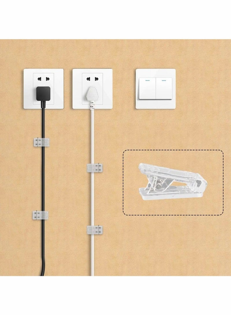 Captaintech Self-Adhesive Clips, Sticky Spring Clips, Tapestry Plastic Wall Clips, Double-Sided Adhesive Spring Clips for Photo Poster 40 Pieces - Image 5