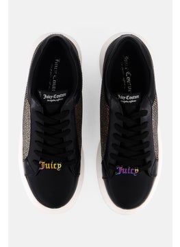 Juicy Couture Women Dorothy Lace Up Casual Shoes, Black  - Image 3