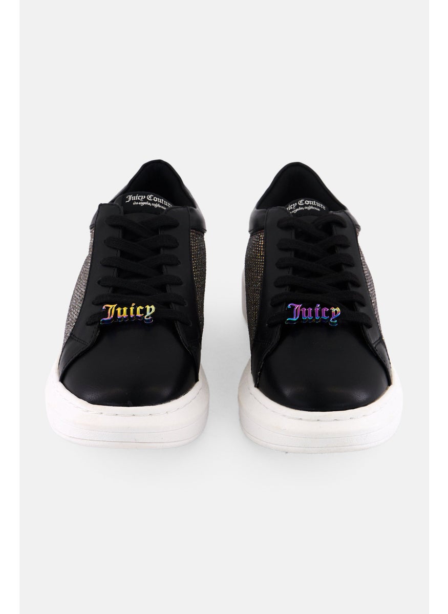 Juicy Couture Women Dorothy Lace Up Casual Shoes, Black  - Image 4