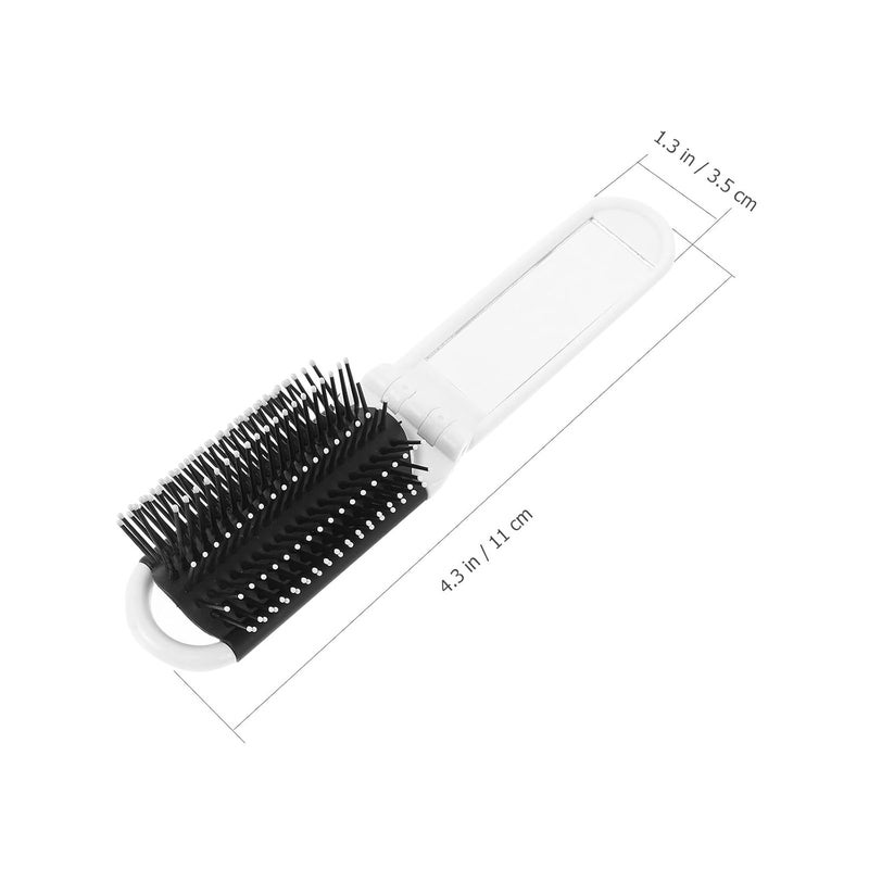 5 Pcs Portable Foldable Hair Combs with Mirror Mini Travel Detangling Hairstyling Combs for Women and Men - Image 2