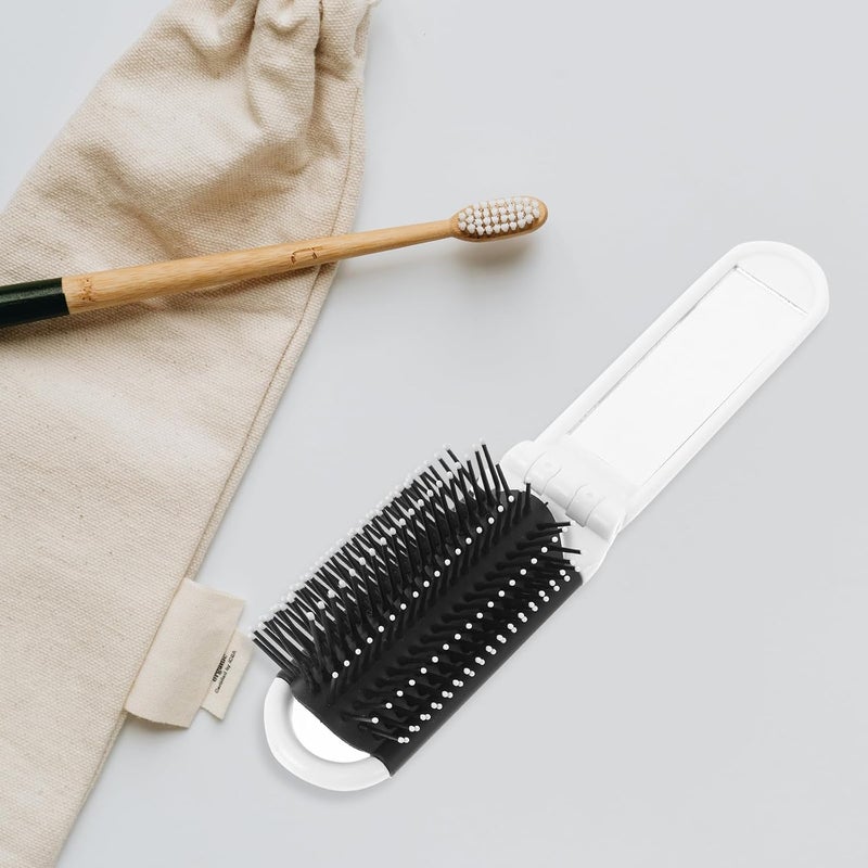 5 Pcs Portable Foldable Hair Combs with Mirror Mini Travel Detangling Hairstyling Combs for Women and Men - Image 5