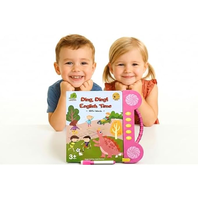 KIDS TALKING ENGLISH LEARNING TOY  ELECTRONIC INTERACTIVE ABC SOUND LEARNING WITH MUSICAL PHONICS FOR CHILDREN, AGE 3+ (PINK) - Image 4