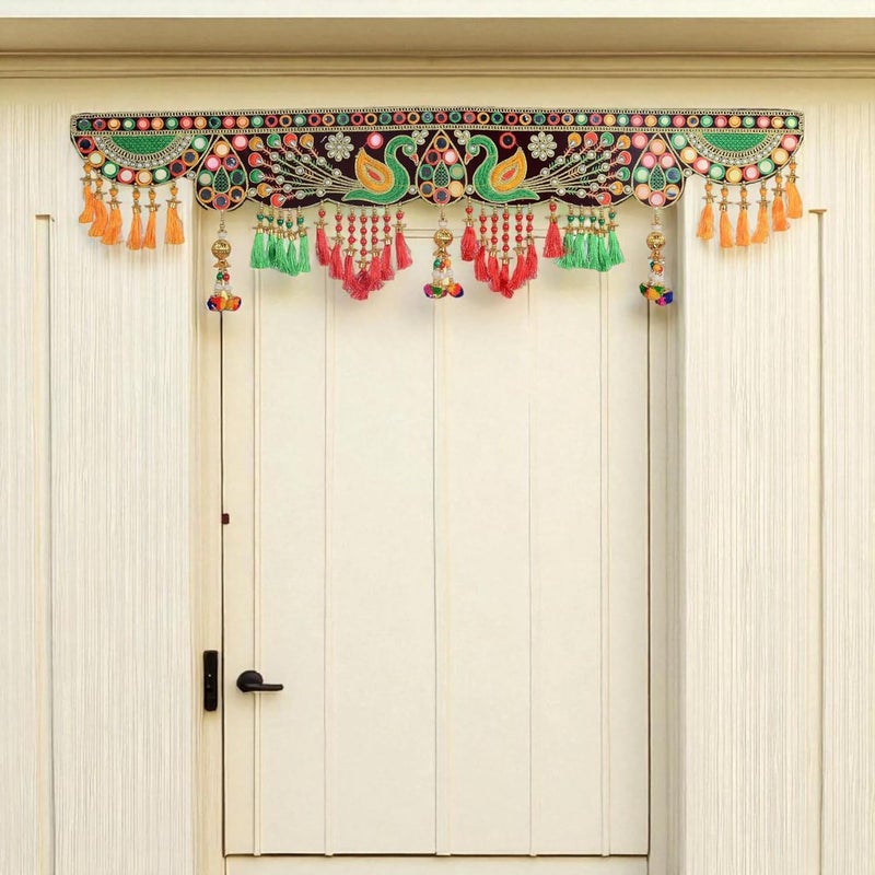 DK trades Handicraft Entrance Main Door Toran for Home Hangings Decoration and Office Decoration | Mandir | Bandarwal | Decorations Toran for Door, Traditional Bandarwal for Door - Image 4