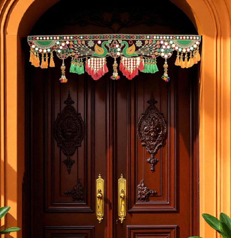 DK trades Handicraft Entrance Main Door Toran for Home Hangings Decoration and Office Decoration | Mandir | Bandarwal | Decorations Toran for Door, Traditional Bandarwal for Door - Image 3