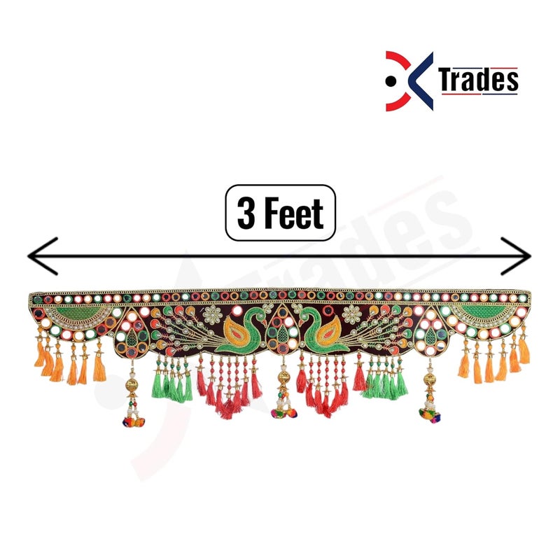 DK trades Handicraft Entrance Main Door Toran for Home Hangings Decoration and Office Decoration | Mandir | Bandarwal | Decorations Toran for Door, Traditional Bandarwal for Door - Image 5