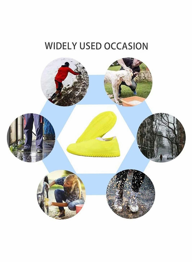 Durable Waterproof Shoe Covers, Non,Slip Overshoes for All Ages, Silicone Rubber Design