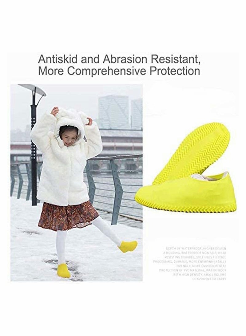 Durable Waterproof Shoe Covers, Non,Slip Overshoes for All Ages, Silicone Rubber Design