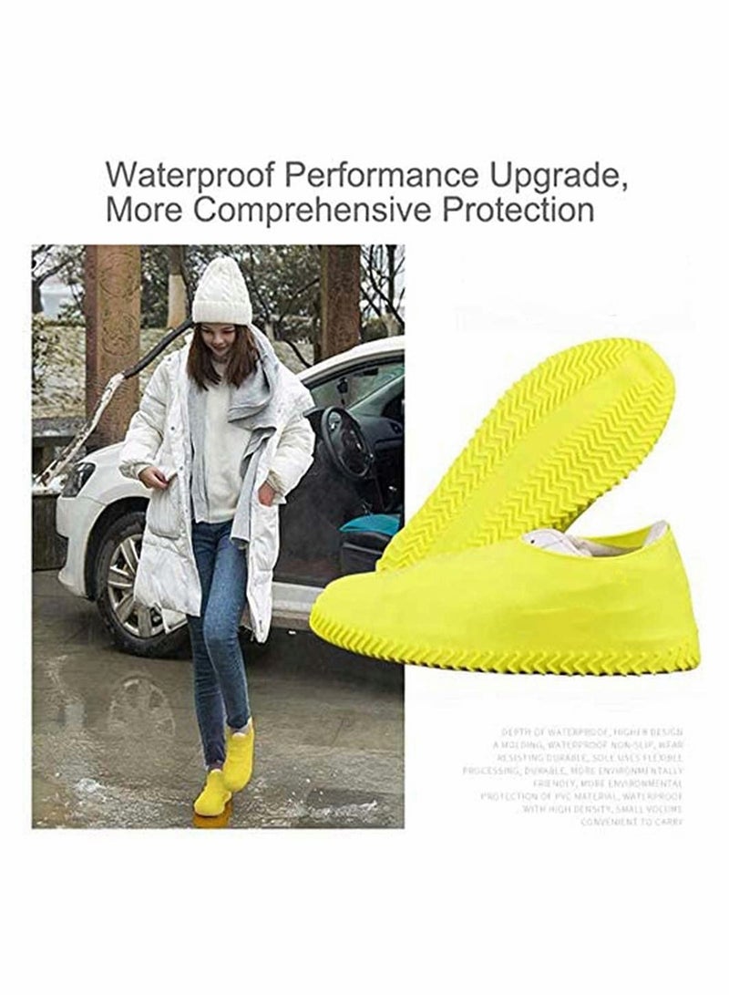 Durable Waterproof Shoe Covers, Non,Slip Overshoes for All Ages, Silicone Rubber Design