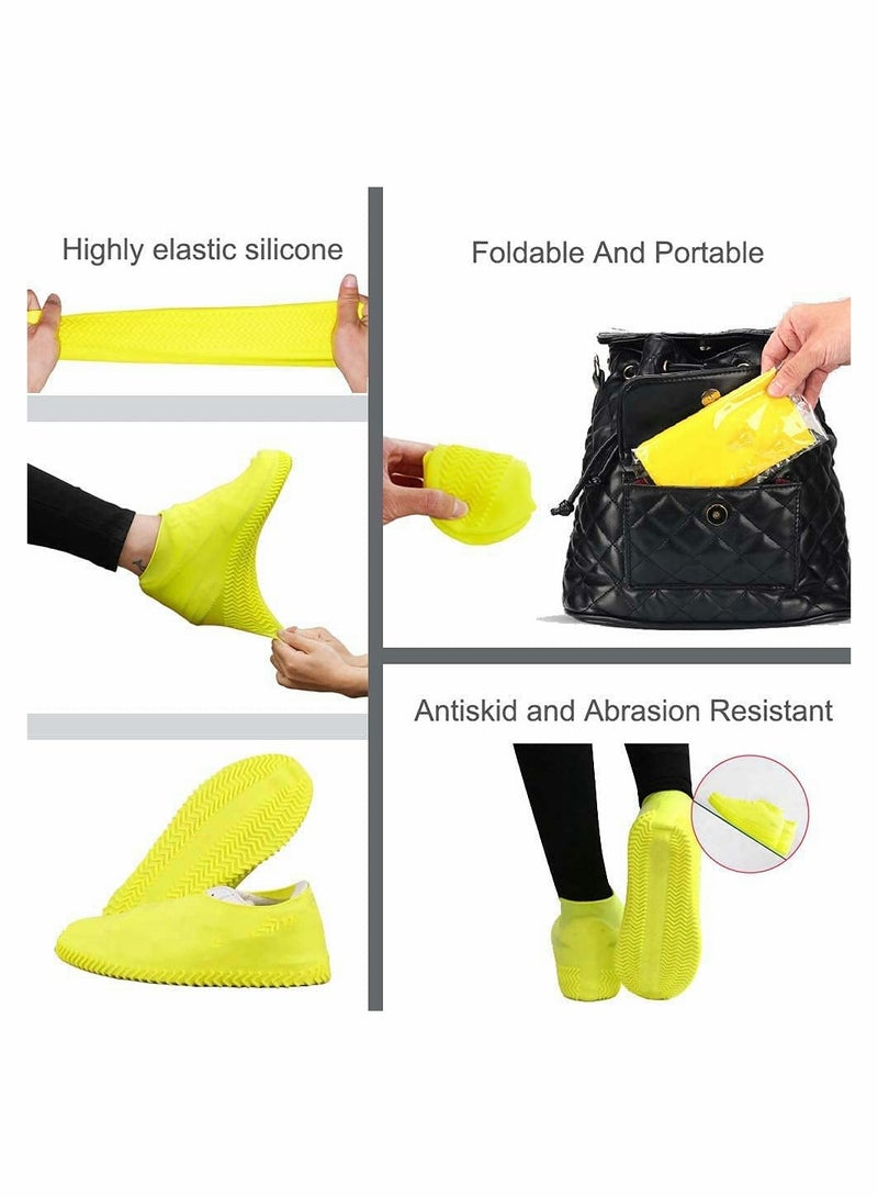 Durable Waterproof Shoe Covers, Non,Slip Overshoes for All Ages, Silicone Rubber Design