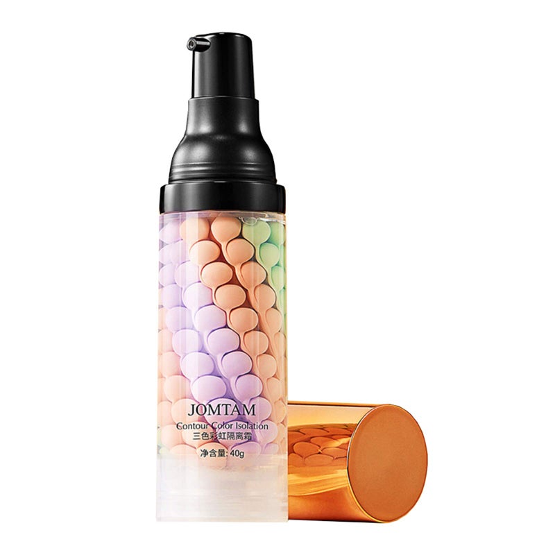 JOMTAM Contour Multi-Color Pink Green Purple Isolation Waterproof Natural Makeup Protection Hydration Oil Balance Moisturizing 40g - Image 1