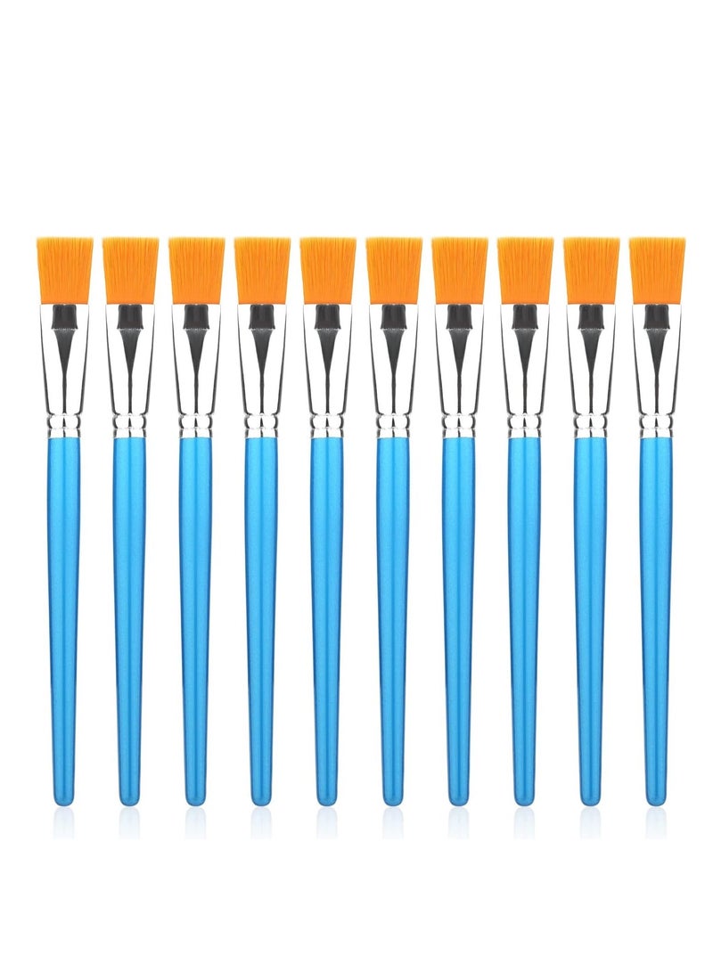 Y&D 10pcs Flat Paint Brushes Set - 1 Inch Synthetic for Acrylic, Watercolor, Oil Painting, Crafts, Face Body Art Professional Painting Collection  - Image 1