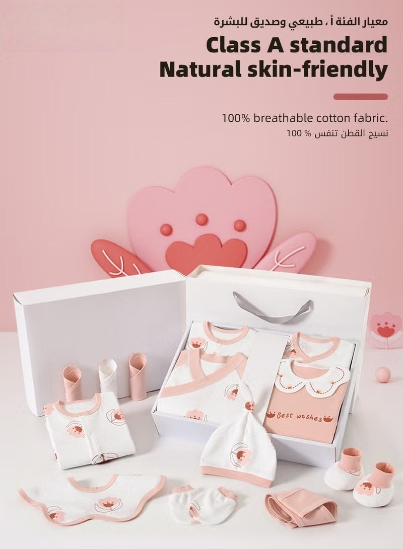 HOOKOR 24PCS Newborn Baby Gift Set, Newborn Layette Gift Set for Boys and Girls, Babies Essential Clothes Accessories with Baby Blanket, 100% Premium Cotton, for Spring Summer Autumn Winter Four Seasons - Image 3