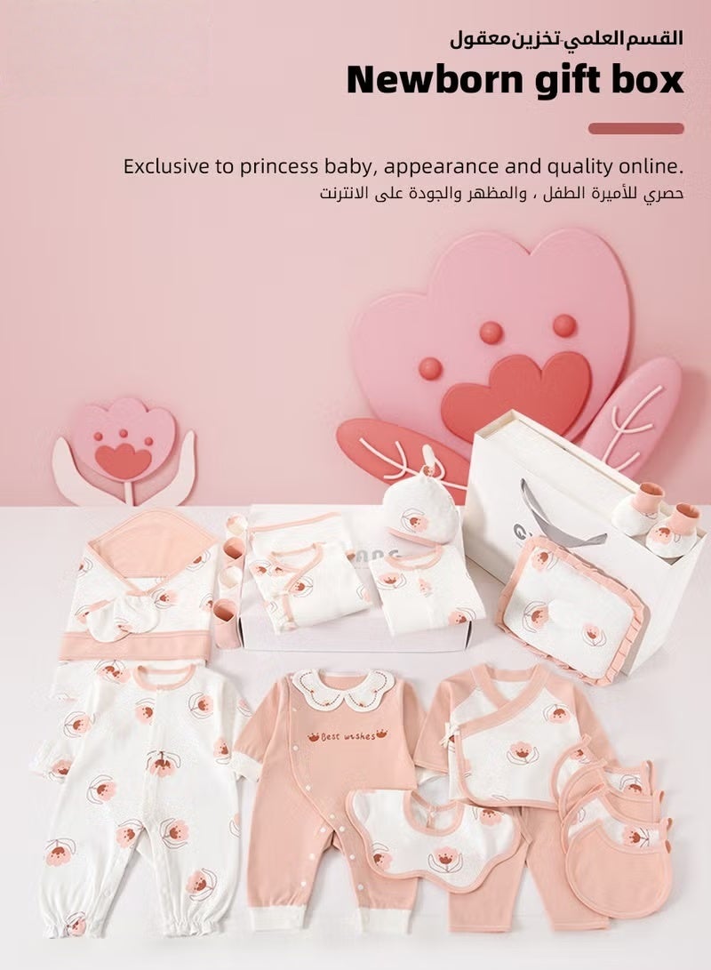 HOOKOR 24PCS Newborn Baby Gift Set, Newborn Layette Gift Set for Boys and Girls, Babies Essential Clothes Accessories with Baby Blanket, 100% Premium Cotton, for Spring Summer Autumn Winter Four Seasons - Image 2