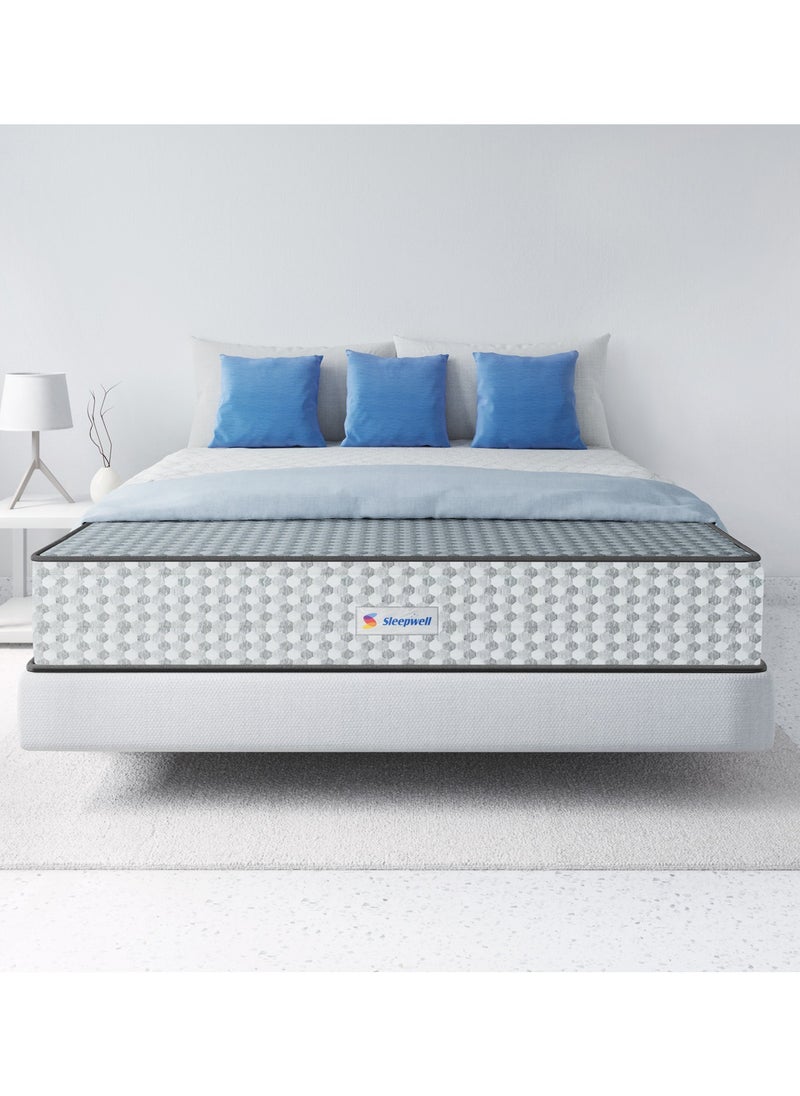 Sleepwell Dual Pro Profiled Foam Reversible Bed Gentle And Firm Triple Layered Anti Sag Foam Mattress White  - Image 1