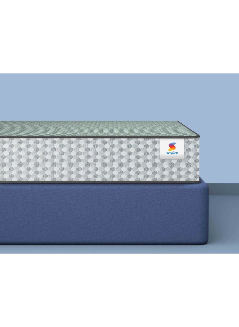Sleepwell Dual Pro Profiled Foam Reversible Bed Gentle And Firm Triple Layered Anti Sag Foam Mattress White  - Image 5