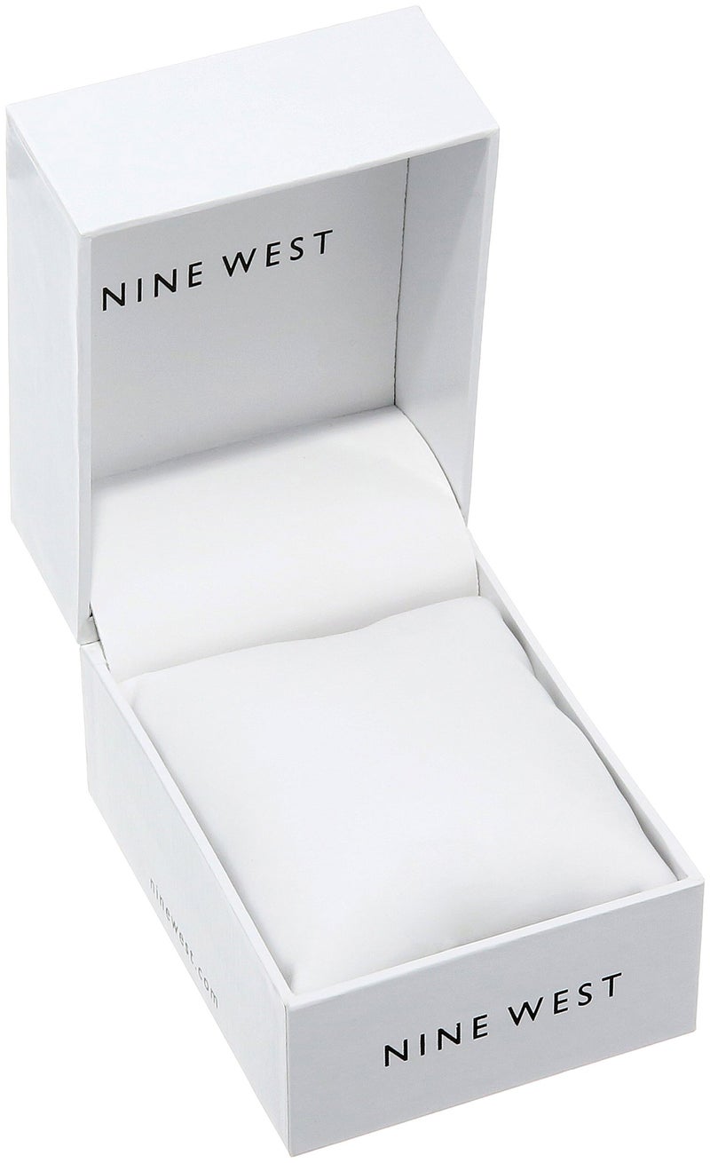 NINE WEST ساعة نسائية من ناين ويست بقرص شمسية وسوار شبكي - Image 5