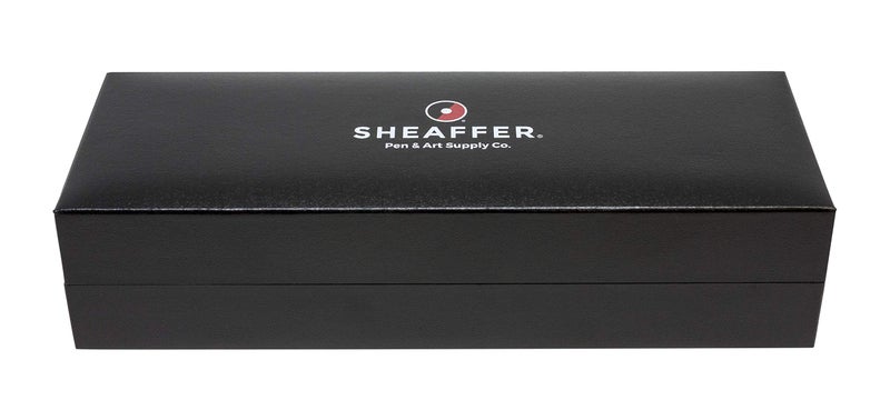 SHEAFFER قلم حبر سائل شيفر 300 أسود لامع مع تزيين مطلي بالكروم وشفرة متوسطة - Image 4