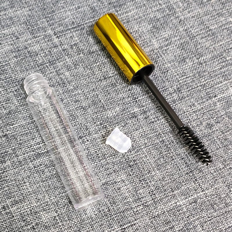KEAIYYJ- Empty Mascara Tube and Wand Castor Oil Dispensers Eyelash Brush Spoolies Refillable Cosmetic Containers Bottles Gold 10 ml 5 Pack - Image 2