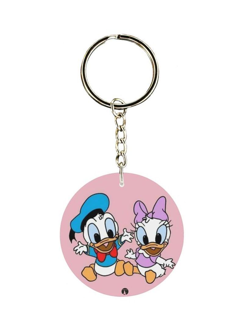 Donald Duck Cartoon Printed Keychain
