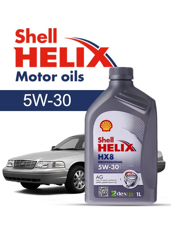 Shell Engine Oil – For FORD Crown  2011 - 2003، 6 Liter، viscosity 5w30 Shell - With Engine Oil Filter - 2003 2004 2005 2006 2007 2008 2009 2010 2011 