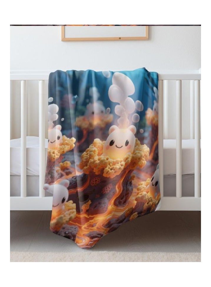 عام بطانية رقيقة من الفانيلا (دافئة ومريحة، ومناسبة للنوم واستخدام الألعاب وإزالة الغبار ومقاومة للرمل) 150 سم * 200 سم - 941 - Image 4