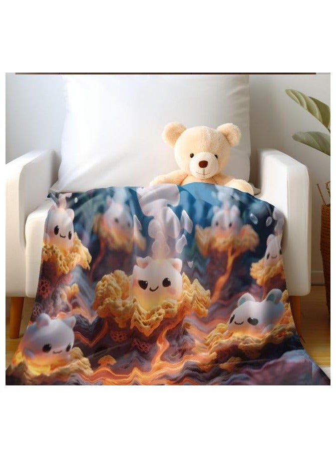 عام بطانية رقيقة من الفانيلا (دافئة ومريحة، ومناسبة للنوم واستخدام الألعاب وإزالة الغبار ومقاومة للرمل) 150 سم * 200 سم - 941 - Image 5