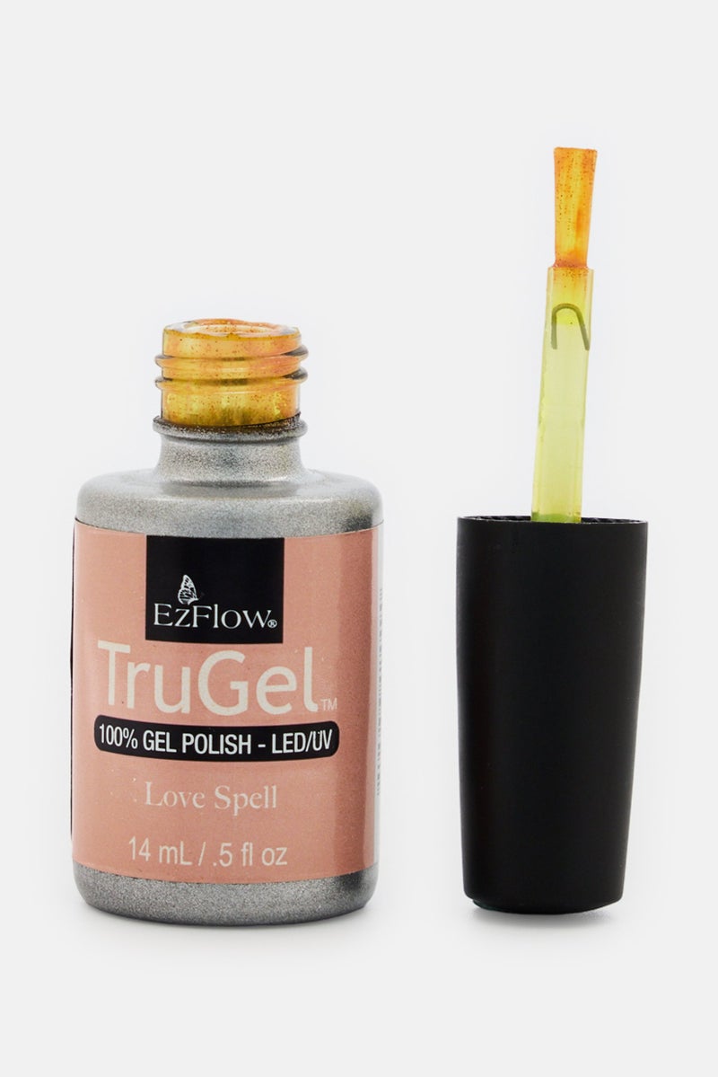 Ez Flow Love Spell Trugel Sparkle Nail Polish 14ml, Orange - Image 2