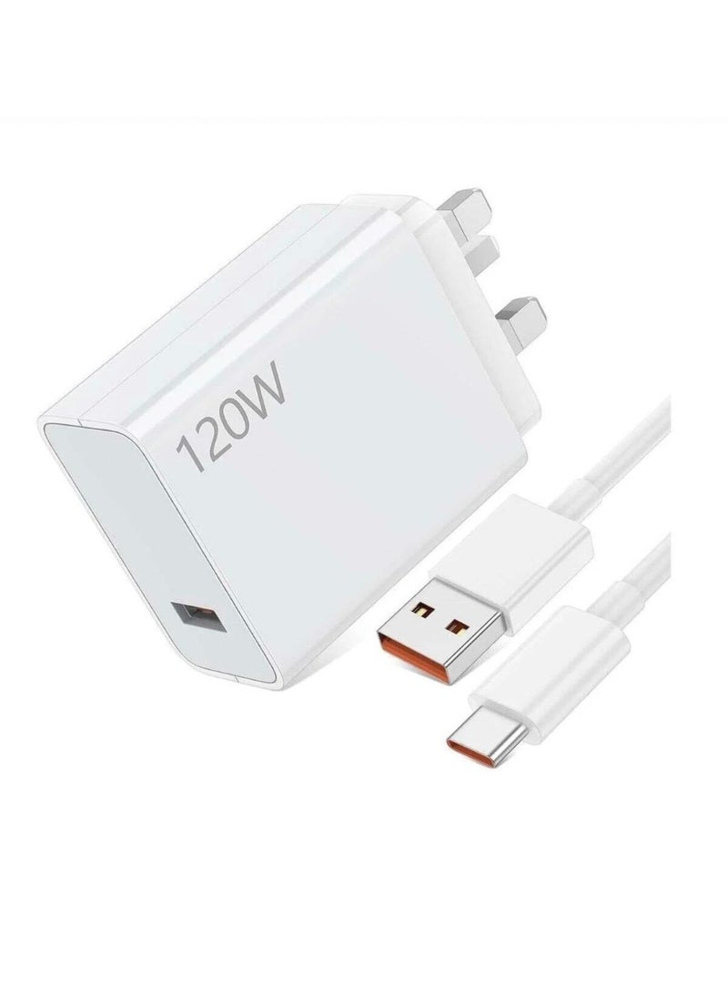 شاحن Mi الأصلي توربو بقوة 120 واط، محول سريع مع كابل USB من النوع C بطول 1 متر (النوع A) - المملكة المتحدة - Image 5