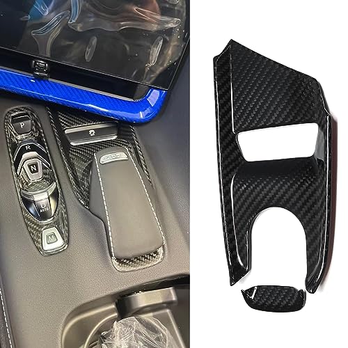 Yipmotiv 2pcs Genuine Carbon Fiber Gear Shift Base Trim for Corvette C8 Z51 Z06 ZR1 Coupe HTC Stingray 2020 2021 2022 2023 2024,for C8 Corvette Drive Mode Selector Knob Control Overlay - Image 1