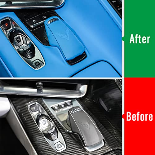 Yipmotiv 2pcs Genuine Carbon Fiber Gear Shift Base Trim for Corvette C8 Z51 Z06 ZR1 Coupe HTC Stingray 2020 2021 2022 2023 2024,for C8 Corvette Drive Mode Selector Knob Control Overlay - Image 4