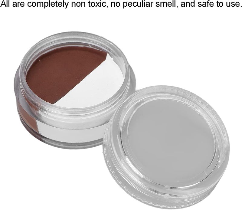 كلاراكو طلاء جسم ثنائي اللون 10 غرام، طلاء مائي يدوم طويلاً بألوان زاهية، مناسب للوجه والعينين، آمن وغير مهيج للبشرة، مثالي لحفلات الكرنفال والتنكر (رقم 1) - Image 5