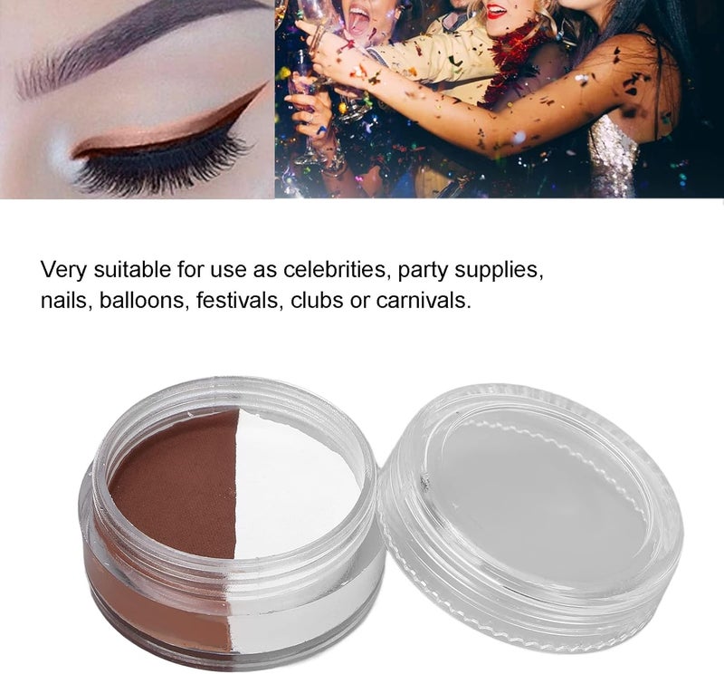 كلاراكو طلاء جسم ثنائي اللون 10 غرام، طلاء مائي يدوم طويلاً بألوان زاهية، مناسب للوجه والعينين، آمن وغير مهيج للبشرة، مثالي لحفلات الكرنفال والتنكر (رقم 1) - Image 4