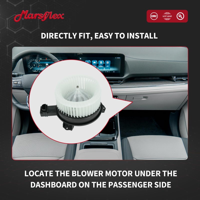 Marsflex Front Blower Motor 700260 for 2012-2018 Honda CRV Civic Accord & Acura RDX ILX, 2013 2014 2015 2016 2017 Automotive Replacement Blower Motor Fan OE: 79310-T0A-A01, PM4038, 79310-T2F-A01 - Image 5